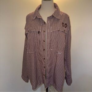 Drake Men’s XL Mississippi State Long Sleeve Checked Button Up Shirt